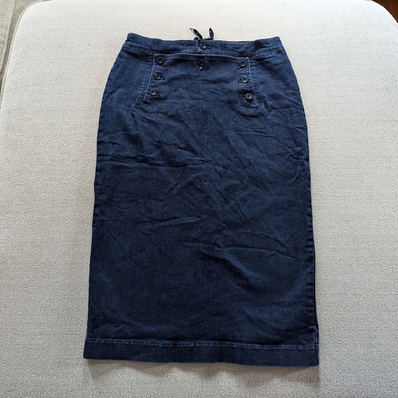 🪞Madewell Cotton Lace up skirt Size 31 - Picture 2 of 10